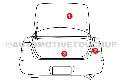 Cadillac Paint Code Location Diagram Rear View Cadillac Paint Code Location Diagram Rear View