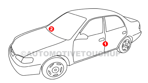 Hummer Paint Code Location Diagram 3/4 Side View Hummer Paint Code Location Diagram 3/4 Side View