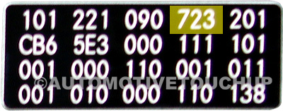 Mercedes Benz Paint Code Label Mercedes Benz Paint Code Label